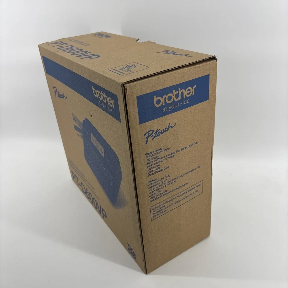 Brother P-touch PT-D600VP PC Connectable Label Maker W/Hard Case AC Adapter Tape